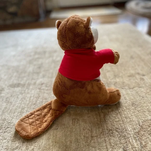 Brown and Red Stuffed Beaver Toy - Picture 4 of 7